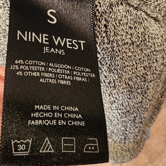 Nine West Women's Size Small Sweater Gray Knit Long Sleeve Shirt‎ - Picture 6 of 7